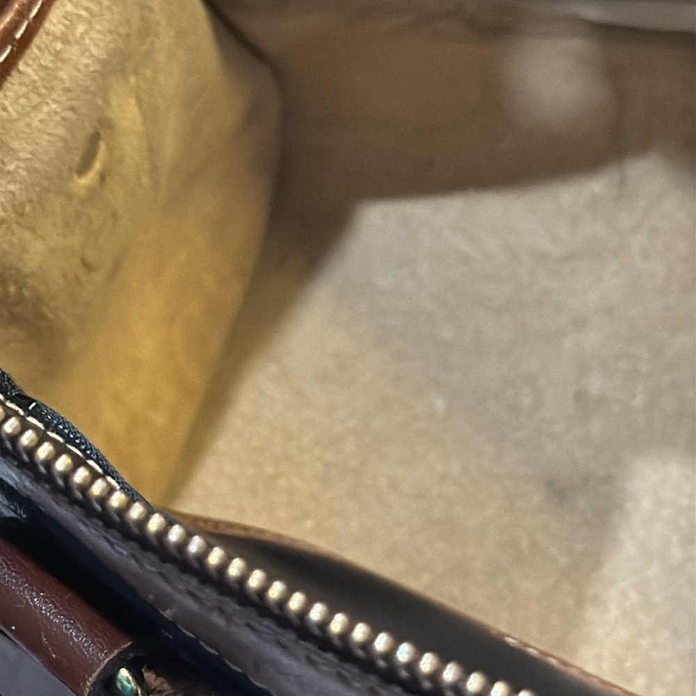 Brahmin Vintage Leather Satchel Crossbody Bag Black Brown Pre-Loved - Picture 16 of 16